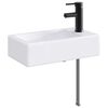 vidaXL Tv&auml;ttst&auml;ll f&ouml;r badrum Matte Svart 45,5 x 25,5 x 13 cm Metall