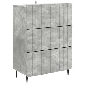vidaXL L&aring;dans sk&aring;p Betonggr&aring; 66 x 34,5 x 92 cm Konstruerat tr&auml;