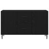 vidaXL Sideboard med låda Svart ek 100 x 36 x 60 cm Konstruerat trä