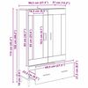 vidaXL Sk&aring;p med l&aring;da Gammalt tr&auml; 69,5 x 31 x 115 cm Konstruerat tr&auml;