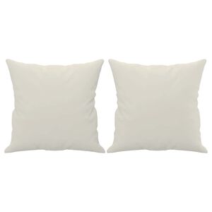 vidaXL Prydnadskuddar 2 st gr&auml;ddvit 40x40 cm sammet