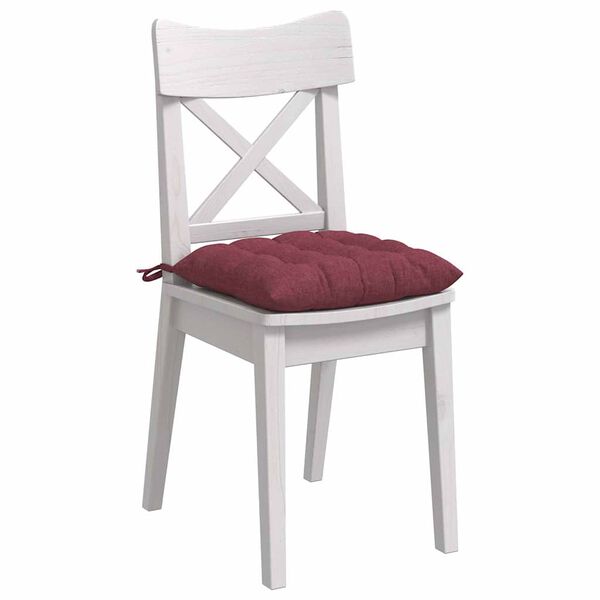 vidaXL Sittkuddar 2 pcs Vinr&ouml;d 40 x 40 x 6 cm tyg