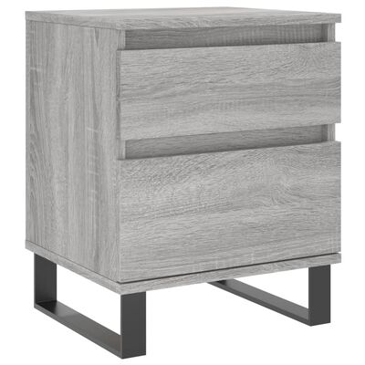 vidaXL Sängbord grå sonoma 40x35x50 cm konstruerat trä