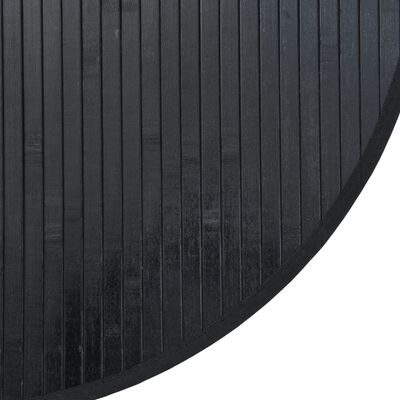 vidaXL Matta rund svart 60 cm bambu