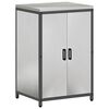 vidaXL K&ouml;ksf&ouml;rvaringssk&aring;p HATTEM Silver 60 x 50 x 92 cm St&aring;l