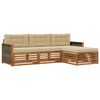 vidaXL Utomhussoffset 4 st Naturlig och Beige