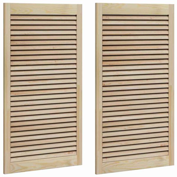 vidaXL Sk&aring;pd&ouml;rr 2 pcs Naturf&auml;rg 110 x 2,1 x 59,5 cm Massiv furu