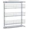 vidaXL Utdragbar inredning k&ouml;kssk&aring;p 3 hyllor silver 47x15,5x55,5 cm