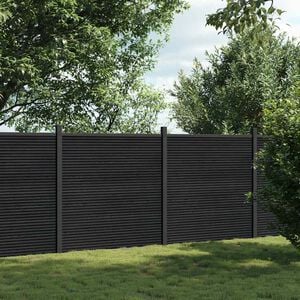 vidaXL Staketpanel gr&aring; 353x186 cm WPC