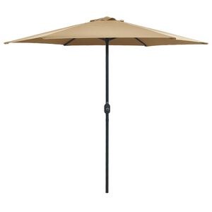vidaXL Tr&auml;dg&aring;rdsparasoll med aluminiumst&aring;ng 270x246 cm taupe