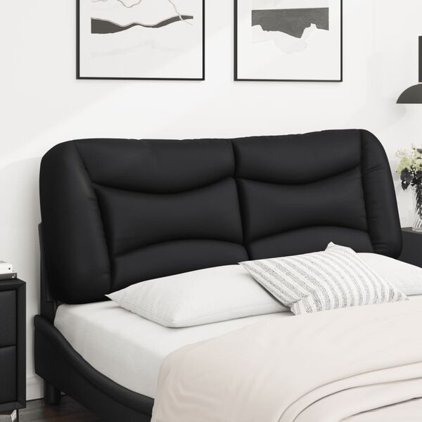 vidaXL Headboard Cushion "Hvar" Black 120 cm Faux Leather
