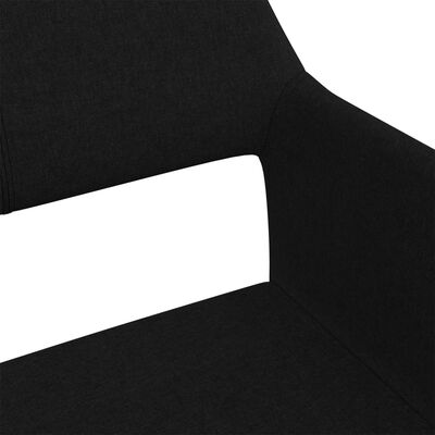 vidaXL Snurrbara matstolar 4 st svart tyg