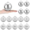 vidaXL Julgransprydnad Set XL 15 st Silver &Oslash; 10 cm Plast