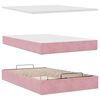 vidaXL Ottoman s&auml;ngram med madrass rosa 120x200 cm sammet