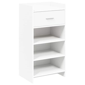 vidaXL Skosk&aring;p med l&aring;da Vit 48 x 36 x 92 cm Konstruerat tr&auml;