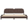 vidaXL Bed Frame without Mattress "Zadar" Brown 200x200 cm Faux Leather