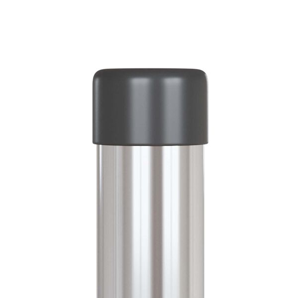 vidaXL St&auml;ngselstolpe 2 pcs Silver 60 cm Pulverlackerad st&aring;l