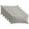 vidaXL Kudd&ouml;verdrag 6 pcs HOUTEN Ljusgr&aring; 40 x 70 cm Chenilletyg