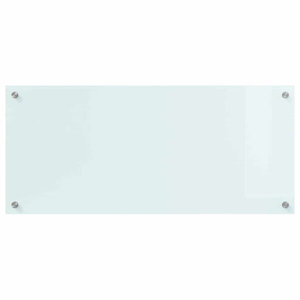 vidaXL Köksplånbak Vit 90 x 40 cm härdat glas