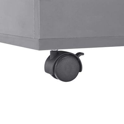 vidaXL Soffbord grå högglans 100x100x35 cm