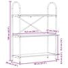 vidaXL Hyllsystem Artisan Ek 80 x 30 x 109 cm Konstruerat tr&auml;