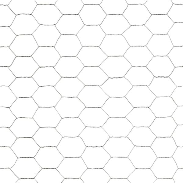 vidaXL Hönsnät galvaniserat stål 25x1,5 m silver