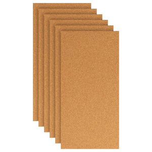 vidaXL Korkskiva 6 pcs Brun 100 x 50 cm Kork