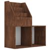 vidaXL Tidningsst&auml;ll f&ouml;r barn brun ek 71x30x78,5 cm konstruerat tr&auml;