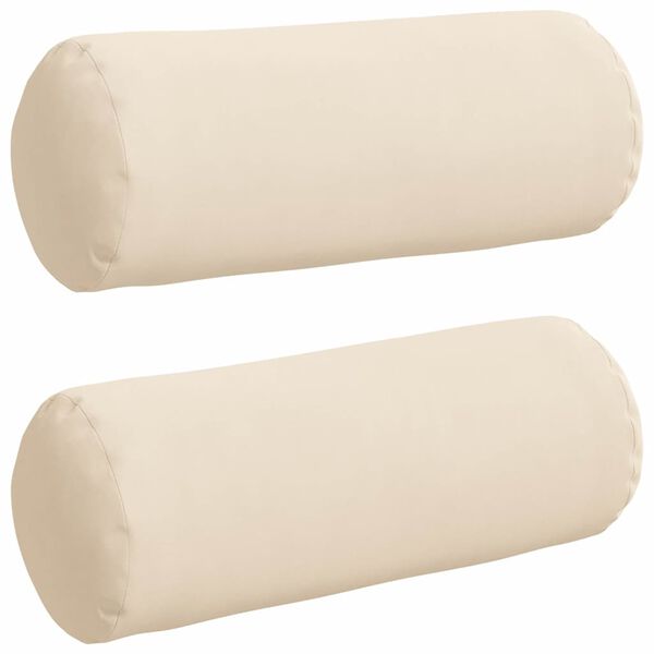 vidaXL Bolsterkuddar 2 pcs Beige &Oslash; 15 x 40 cm Mikrofiber Tyg
