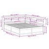 vidaXL S&auml;ng med bokhylla utan madrass vit 150x200cm massiv furu