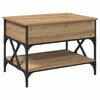 vidaXL Kaffeebord Artisan Ek 70x50x50cm Konstruerat tr&auml;