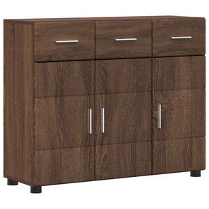 vidaXL Sideboard FLORIN Brun Ek 88,5 x 30,5 x 73 cm Konstruerat tr&auml;