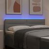 vidaXL LED huvuddyna med LED -remsljus Ljusgr&aring; 160 cm Polyester