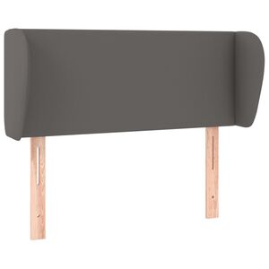 vidaXL S&auml;nggavel med kanter gr&aring; 83x23x78/88 cm konstl&auml;der