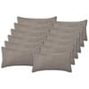 vidaXL Kudd&ouml;verdrag 12 st HOUTEN Ljusgr&aring; 40 x 80 cm Boucl&eacute;