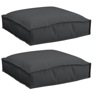 vidaXL Kudde 2 pcs Svart 40 x 40 x 8 cm Oxford Tyg
