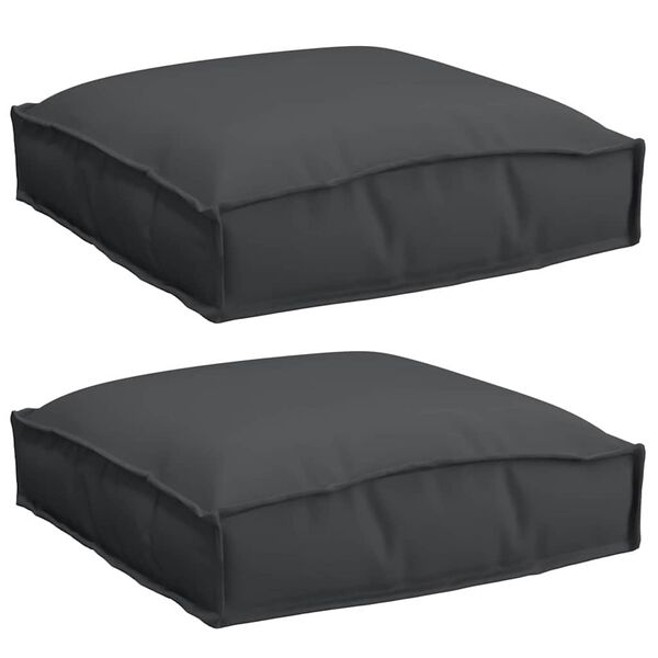vidaXL Kudde 2 pcs Svart 40 x 40 x 8 cm Oxford Tyg