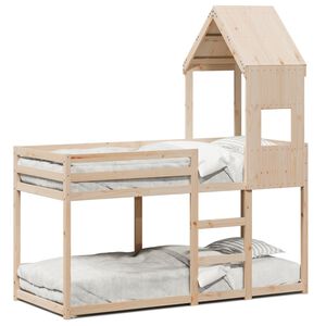 vidaXL V&aring;ningss&auml;ng utan madrass 90x190 cm massiv furu