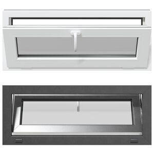 vidaXL K&auml;llarf&ouml;nster RISOR 100 x 40 cm PVC och glas Antracit