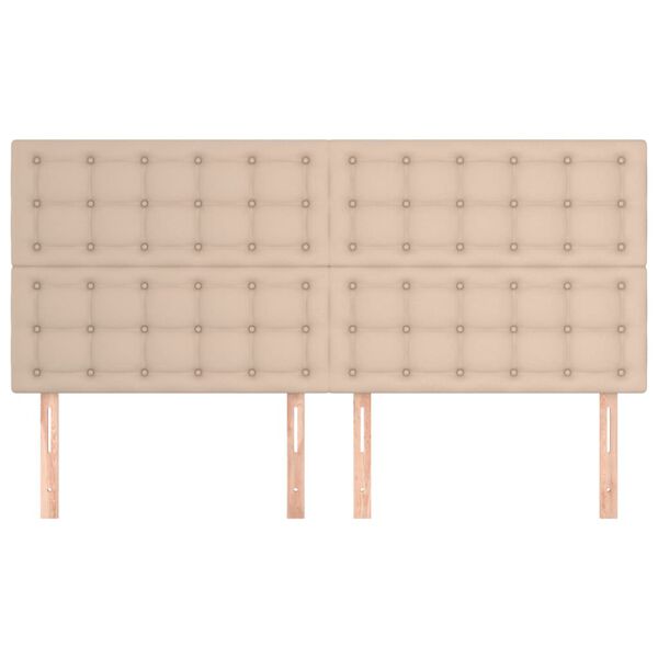 vidaXL S&auml;nggavel Cappuccino 180x5x118/128 cm konstl&auml;der