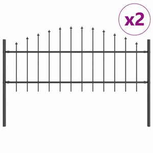 vidaXL Tr&auml;dg&aring;rdsst&auml;ngsel WOERDEN 2 st 170 x 115 cm Pulverlackerat st&aring;l