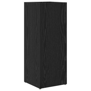 vidaXL F&ouml;rvaringskrok & St&auml;ll med lagring Svart Ek 25 x 24,5 x 64 cm