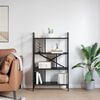 vidaXL Hyllsystem Svart Ek 75 x 30 x 123,5 cm Konstruerat tr&auml;
