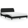 vidaXL Bed with Mattress "Dover" Black 120x200 cm Fabric