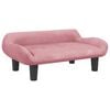 vidaXL Hundb&auml;dd rosa 70x40x24 cm sammet