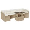 vidaXL Tr&auml;dg&aring;rdsoffset 8 st Beige konstrotting