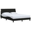 vidaXL Bed Frame without Mattress "Hanko" Black 140x200 cm Fabric