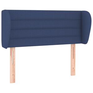 vidaXL S&auml;nggavel med kanter bl&aring; 83x23x78/88 cm tyg