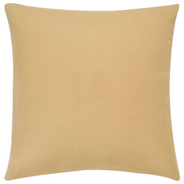 vidaXL Kuddar 2 st med folietryck beige och guld 40x40 cm sammet