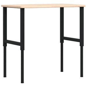 vidaXL Arbetsb&auml;nk 100x60x(71,5-98) cm massiv ek rektangul&auml;r